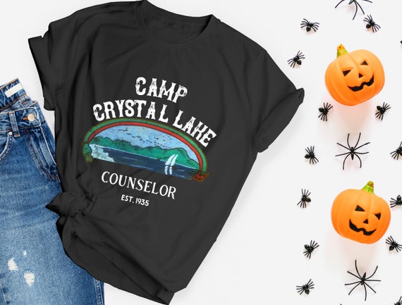 Friday the 13th Camp Crystal Lake Counselor Distressed T-Shirts, Halloween Movie Tee Shirt, Vintage Distressed Inspired, Unisex T-shirts