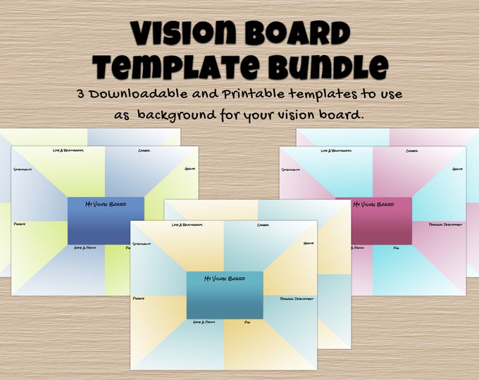 Digital Vision Board Kit | Vision Board Printable | Goal Planner ...