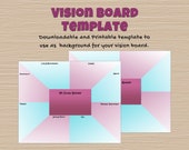 Vision Board Background, Printable Vision Template
