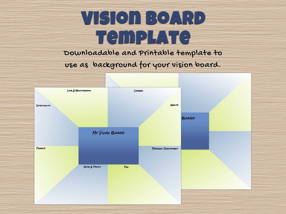 Vision Board Printables, Vision Board Kit, Vision Board Template ...