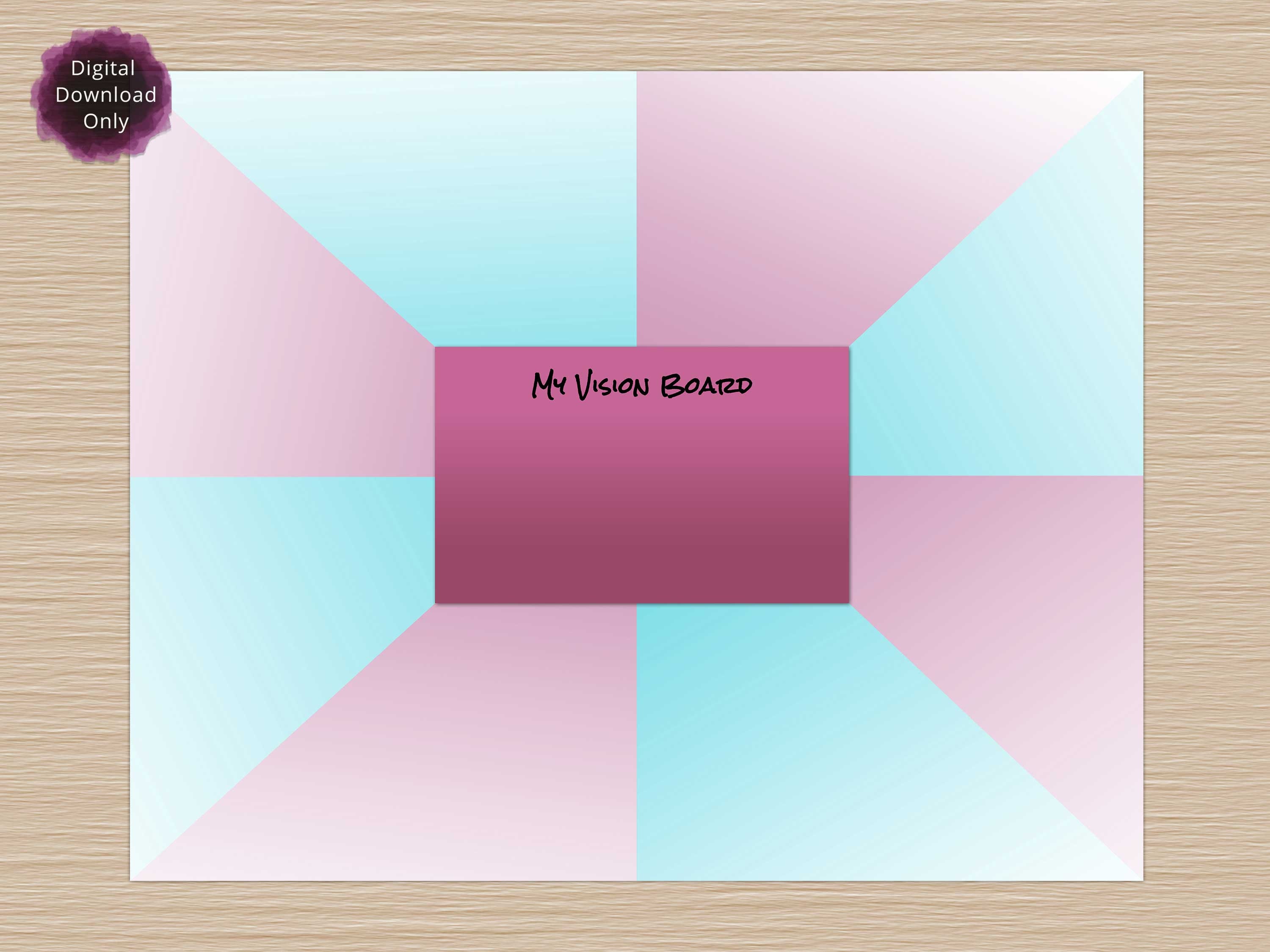 Vision Board Background, Printable Vision Template Etsy