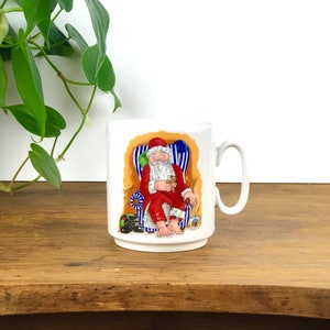 Rare Vintage Rösler Christmas Santa Mug | German Christmas Mug