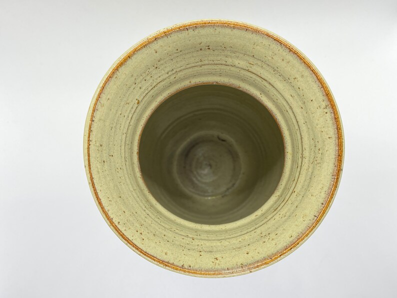 Sage Glaze and Terracotta Vase Tall Neutral Textured Ceramic Vase
