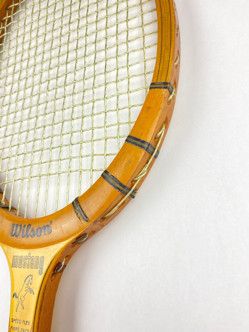 Vintage Wilson  Mustang Wooden Tennis  Racket D cor de mur  