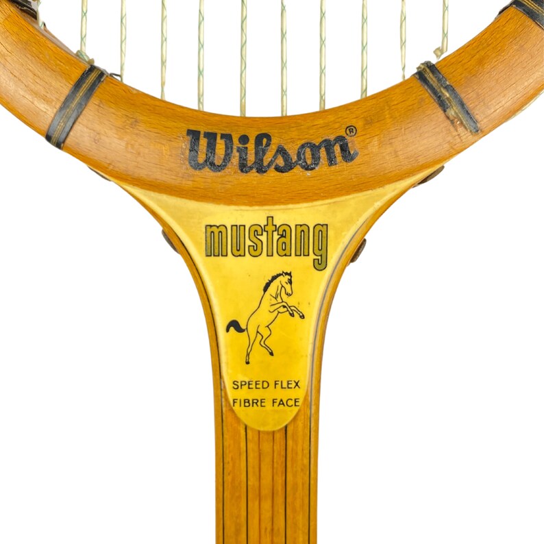Vintage Wilson  Mustang Wooden Tennis  Racket D cor de mur  