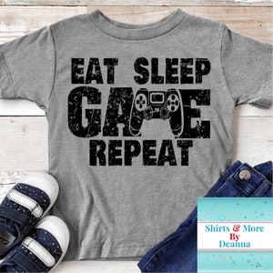 Eat Sleep Game Repeat T-Shirt image 1