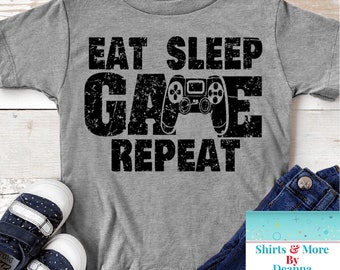 Eat Sleep Game Repeat T-Shirt