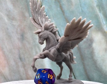 Pegasus Miniature Model, 3D Resin Print.  Available printed, primered, or painted!