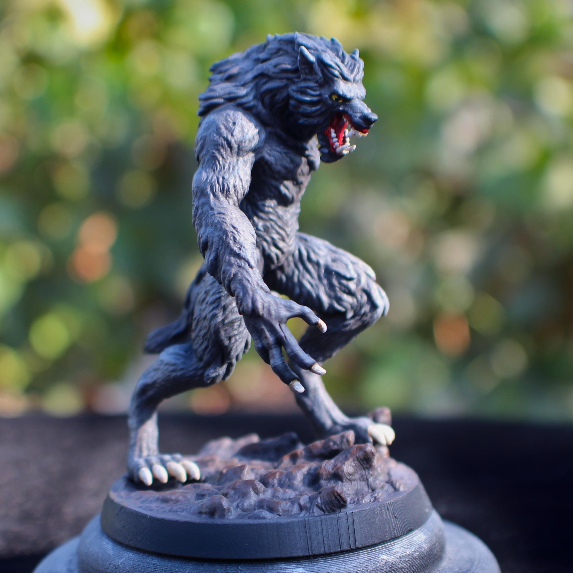 大型狼男フィギュア：75mmスケール3D樹脂プリント - Etsy 日本