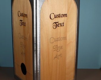 Engraved Wine Box Kit for 3 Liter Bag-in-Box Bags with Engraved Oak Panels