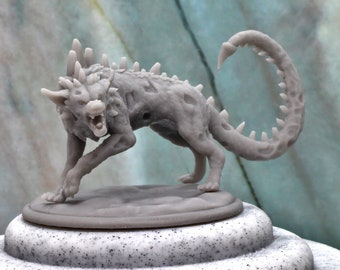Abyssal Hound Miniature Model, 3D Resin Print for DnD, TTRPGs
