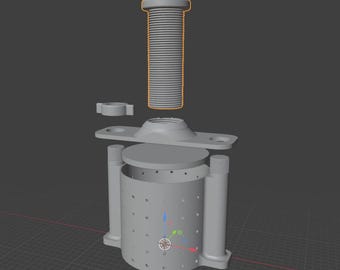 Cheese Mold Press STL File: 3D-Print for 2lb Hard Cheese Wheels