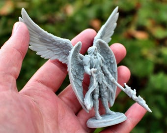 ラミエル守護天使ミニチュア、樹脂製3Dプリント、75mmスケール - Etsy 日本
