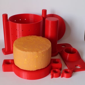 Combination Cheese Mold / Press 3D-Print, for making 2 pound hard cheese wheels