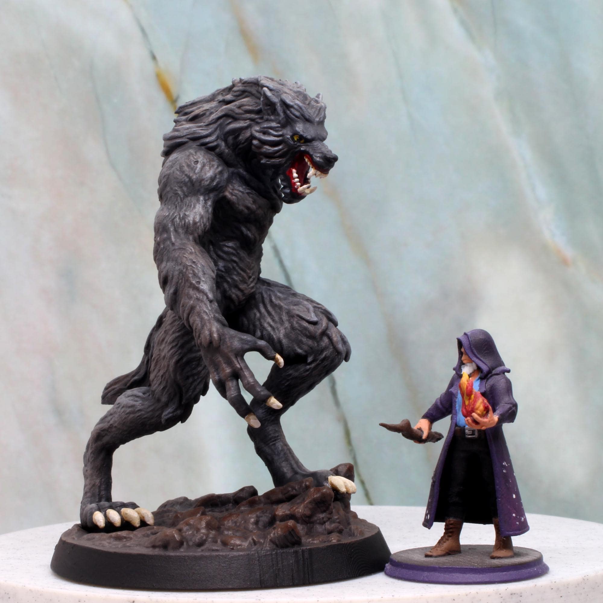 大型狼男フィギュア：75mmスケール3D樹脂プリント - Etsy 日本