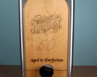 Aged to Perfection Engraved Wine Box Kit for 3 Liter Bag-in-Box Bags