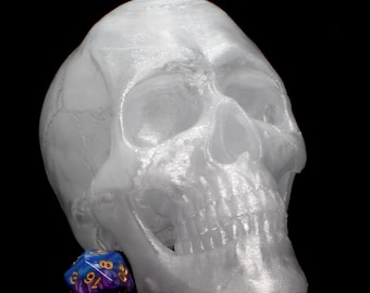 Translucent Crystal Skull 3D Print: Gem-Like Finish, 4 Inches