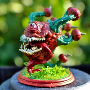 Halloween Pumpkin Beholder Miniature.  3D Resin Print.  Available printed, primered, or painted!