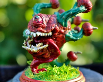 Miniatura Halloween Pumpkin Beholder. Wydruk 3D z żywicy. Dostępna w wersji drukowanej, gruntowanej lub malowanej!