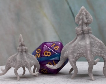2 modèles miniatures de Darkmantle, impressions 3D en résine pour le D&D, jeux de table