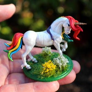 Einhorn Miniatur Monster für TTRPGs, Dnd.  Bedruckt, grundiert oder lackiert erhältlich!
