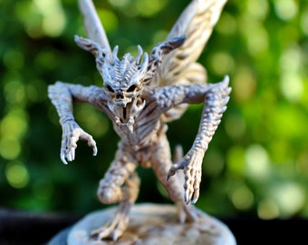 Large Bone Devil Miniature: 3D Resin Printed DnD Monster