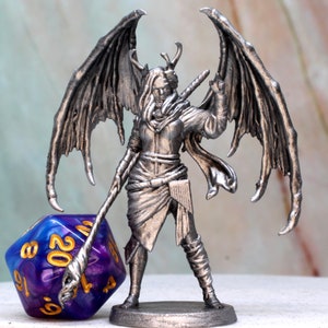 Female Succubus Miniature Model with Wings, 3D Resin Print.  Available printed, primered, or painted!