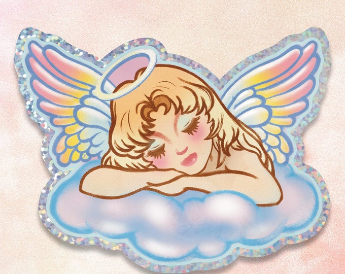 Angel Reece Sticker Angel Vinyl Sticker, Glitter Sticker, Colorful Laptop Sticker, Coquette ...