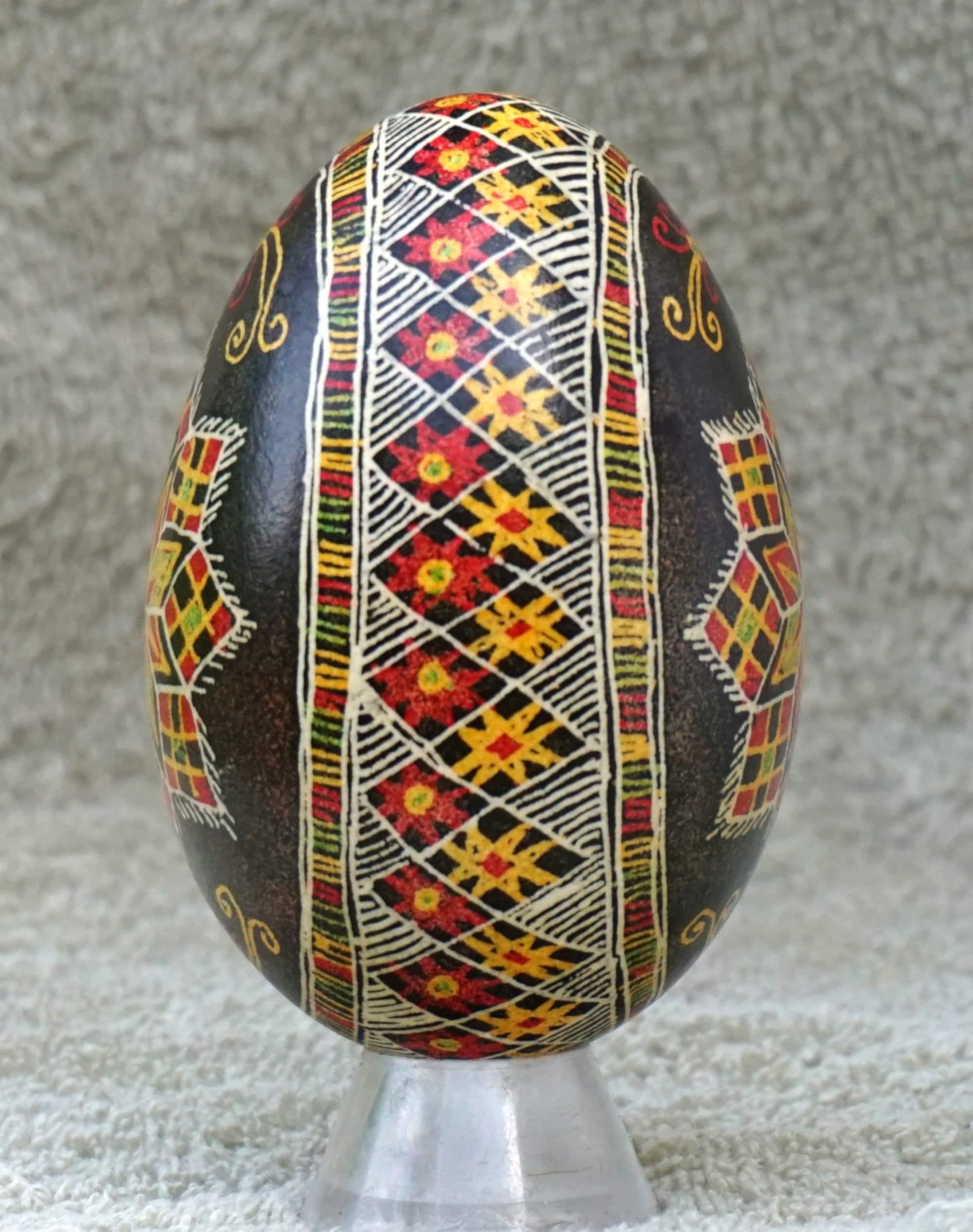 Traditional Ukrainian-style Batik Goose Egg / Pysanka / Pysanki ...