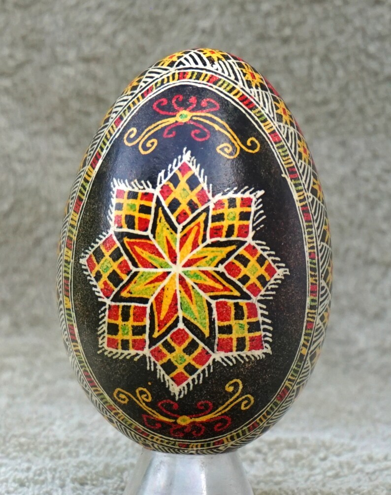 Traditional Ukrainian-style Batik Goose Egg / Pysanka / Pysanki ...