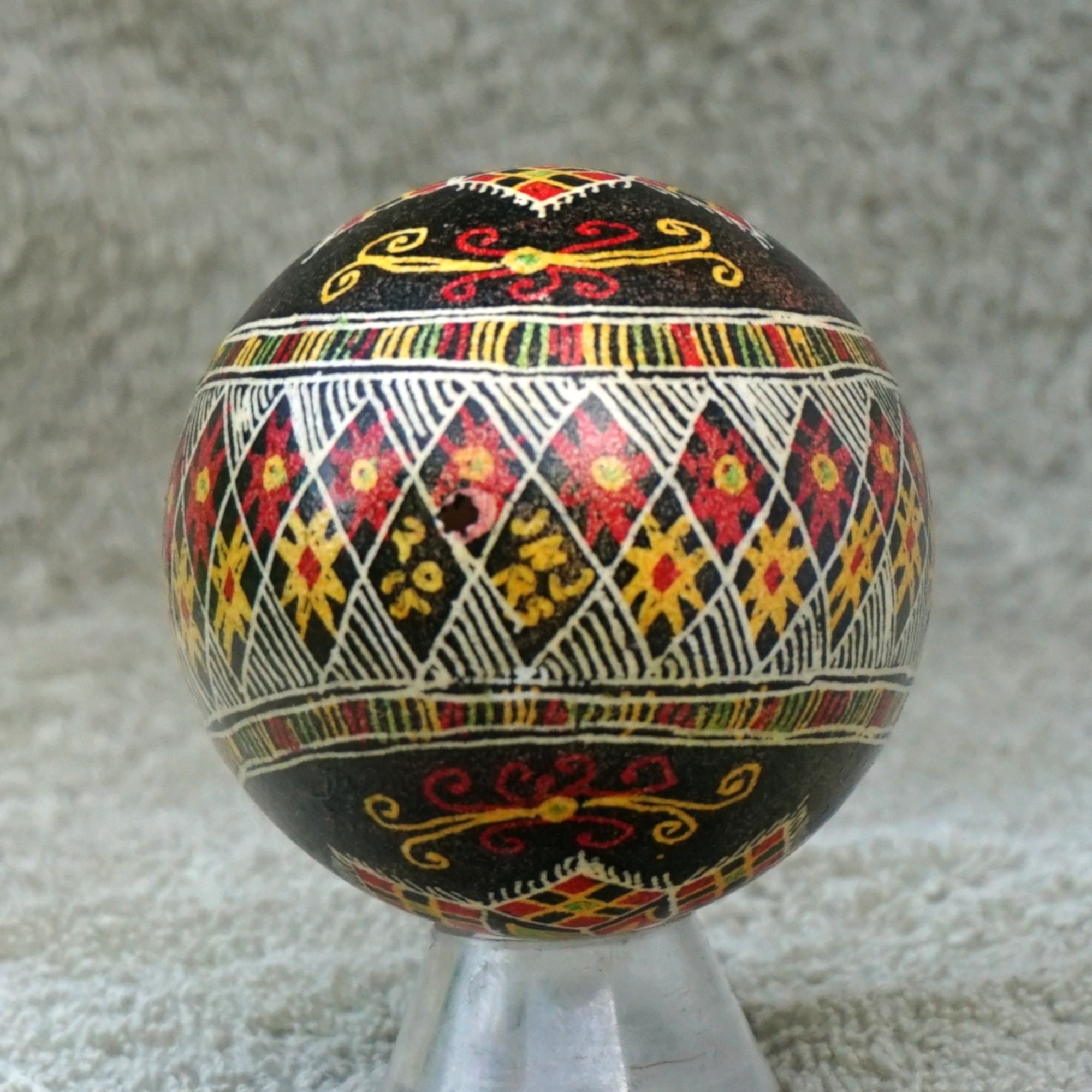Traditional Ukrainian-style Batik Goose Egg / Pysanka / Pysanki ...