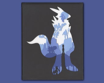 Renamon - Paper Art- Digimon