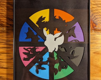 Eeveelution Color Wheel - Paper Art