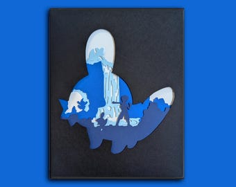 Mudkip - Paper Art - Pokemon