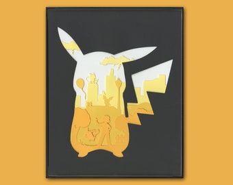 Pikachu - Paper Art- Pokemon