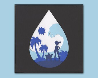 Misty - Cerulean City - Water Gym Leader - Pokemon - Paper Art