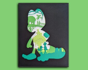 Treeko - Paper Art - Pokemon