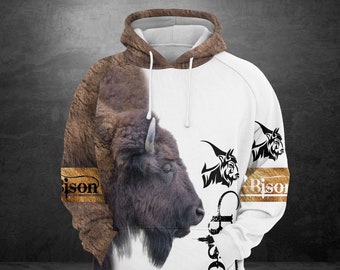 Bison Shirt, Buffalo T-Shirt, Bison Sweatshirt, Wildlife Hoodie, American Buffalo Shirt, Western Animal Gift, Bison Lover Gift, Unisex Top