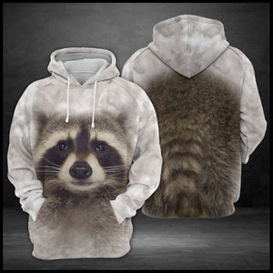 Waschbär Sweatshirt Hoodie, Waschbär Hoodie, Waschbär Sweatshirt, Elch Pullover, Tier Pullover, Tierliebhaber Shirt, Tier Geschenk