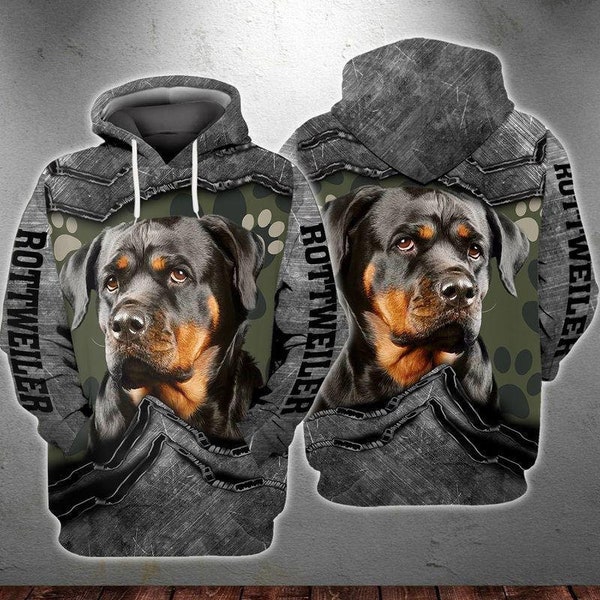 Unisexe Dog Rottweiler My Friend Sweatshirt Hoodie, Rottweiler Hoodie, Rottweiler Pullover, Rottweiler Sweatshirt, Dog Sweatshirt, Dog Gift