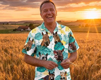Horse Tropical Hawaiian Shirt, Derby Day Aloha Beach Button Up