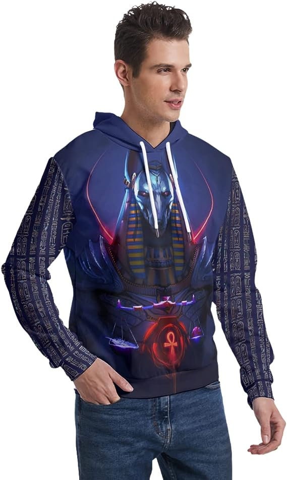 Anubis Blue Nice Hoodie, Gift For Him, Father's Day Gift