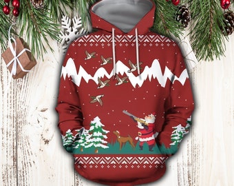 duck hunting christmas sweater