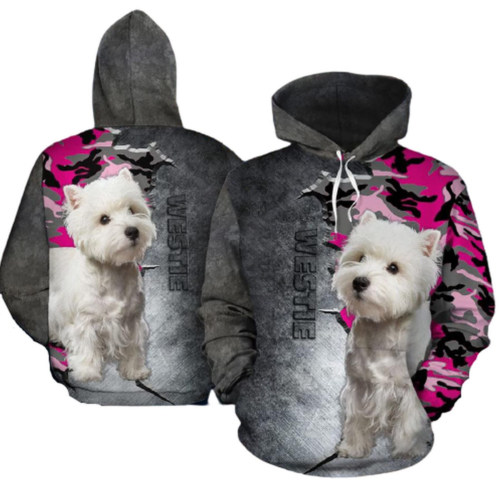 Unisex Novelty Hoodies West Highland White Terrier Pullover, West Highland White Terrier Hoodies