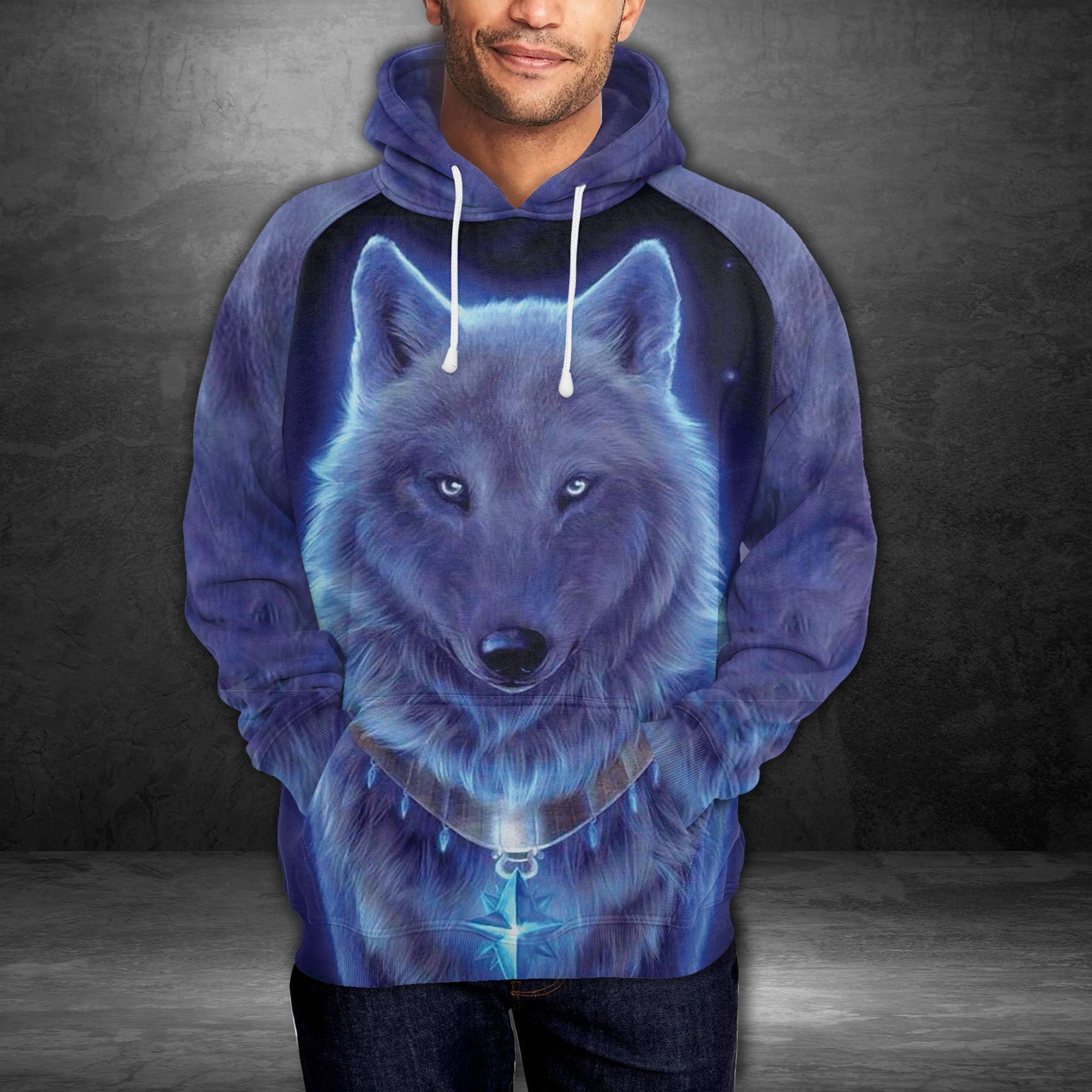 Unisex Wolf Spirit Hoodie, Animal Gift, Wolf Gift