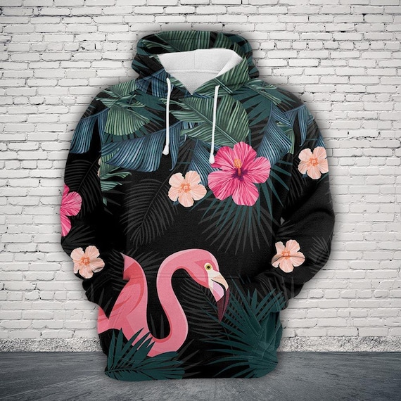 Unisex Tropical Flamingo Sweatshirt Hoodie, Flamingo Hoodie, Flamingo  Pullover, Floral Flamingo Hoodie, Flamingo Lover Shirt, Flamingo Gift -   UK