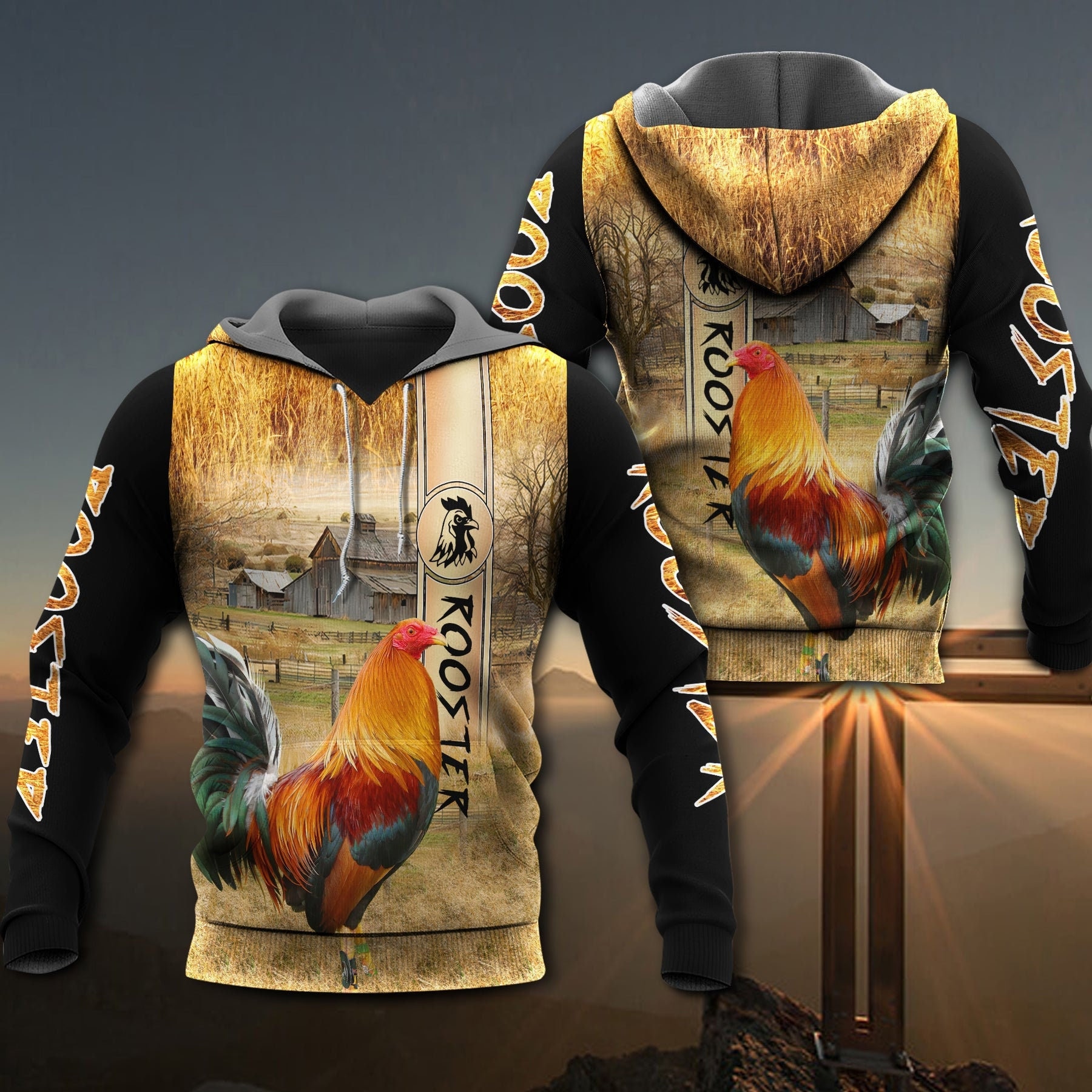 Rooster Hoodie - Etsy