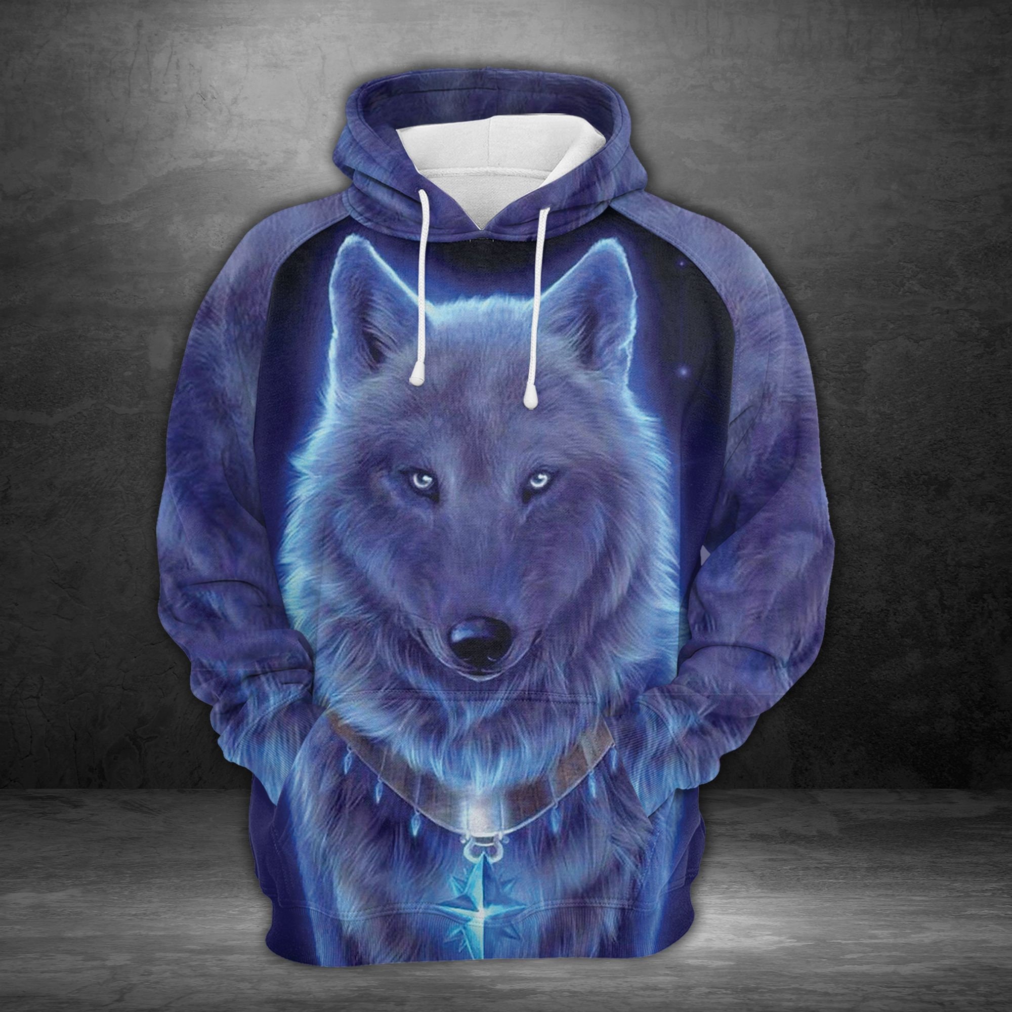 Unisex Wolf Spirit Hoodie, Animal Gift, Wolf Gift