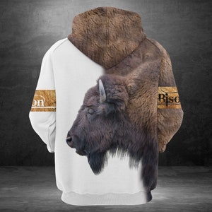 Bison Shirt, Buffalo T-Shirt, Bison Sweatshirt, Wildlife Hoodie, American Buffalo Shirt, Western Animal Gift, Bison Lover Gift, Unisex Top image 2