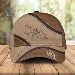Oferta del Día del Padre, Gorra personalizada para chocar los puños - Gorra personalizada para papá, Gorra de papá, abuelo y niños tomados de la mano, Regalo para el abuelo, Idea de regalo para el Día del Padre